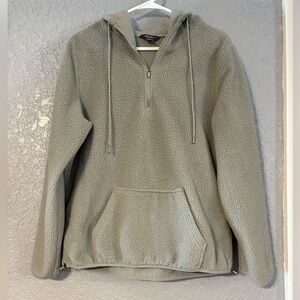 Eddie Bauer Quarter Zip Sherpa Hoodie